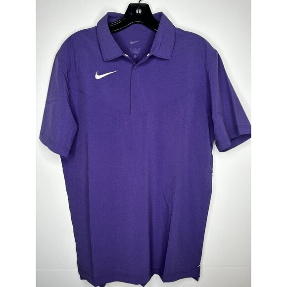 Men's Nike Dri Fit Football Polo Size Medium Purple LSU NEW  $75 MSRP - Picture 1 of 3